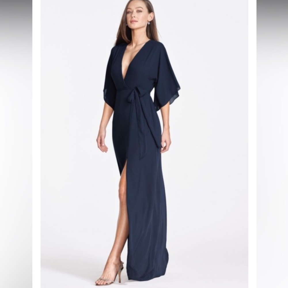 Wtoo Mattie 957 Flutter Sleeve Kimono Bridesmaid Dress Navy blue size 2XL (XXL)